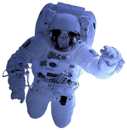 宇航员在太空中漂浮