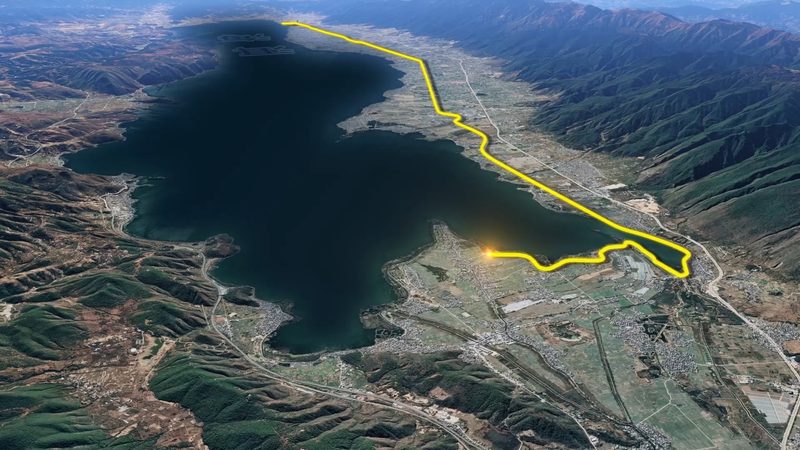 赛事线路动画案例（洱海生态走廊）